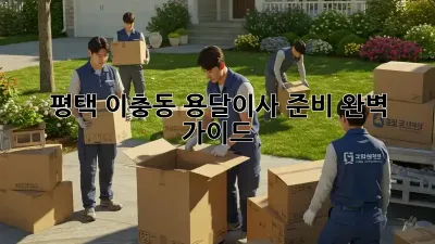 평택 이충동 용달이사 준비 완벽 가이드